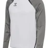 Hummel hmlLEAD 2.0 HALF ZIP white/steel gray