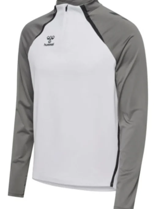 Hummel hmlLEAD 2.0 HALF ZIP white/steel gray