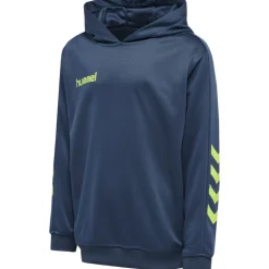 Hummel Hmlpromo Kids Poly Hoodie dark denim/lime punch