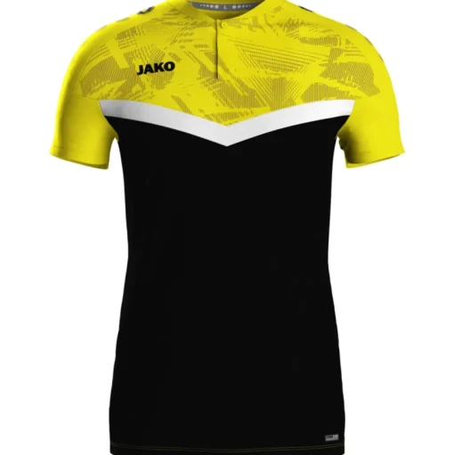 Jako Polo Iconic schwarz/soft yellow