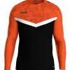 Jako Sweat Iconic schwarz/neonorange