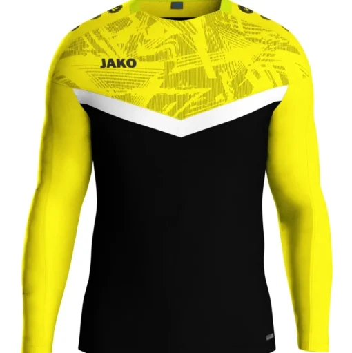 Jako Sweat Iconic schwarz/soft yellow