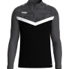 Jako Ziptop Iconic schwarz/anthrazit
