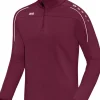 Jako Classico Ziptop maroon