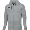 Jako Damen Kapuzenjacke Base grau