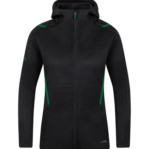 Jako Damen Kapuzenjacke Challenge schwarz-grün