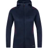 Jako Damen Kapuzenjacke Challenge blau-rot