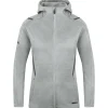Jako Damen Kapuzenjacke Challenge grau