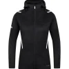 Jako Damen Kapuzenjacke Challenge schwarz-weiß