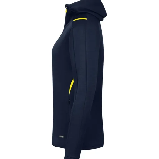 Jako Damen Kapuzenjacke Challenge blau-gelb