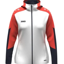 Jako Damen Kapuzenjacke Dynamic Damen weiß-coral-marine