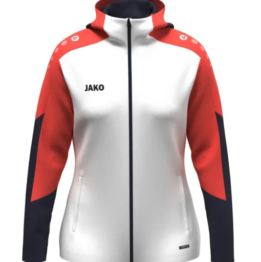 Jako Damen Kapuzenjacke Dynamic Damen weiß-coral-marine