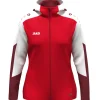 Jako Damen Kapuzenjacke Dynamic Damen rot-weiß-dunkelrot