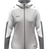 Jako Damen Kapuzenjacke Dynamic Damen hellgrau-weiß-grau