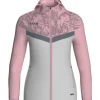 Jako Damen Kapuzenjacke Iconic soft grey/dusky pink/anthra light
