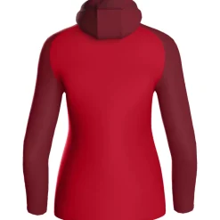 Jako Damen Kapuzenjacke Iconic rot/weinrot