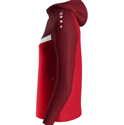Jako Damen Kapuzenjacke Iconic rot/weinrot