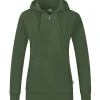 Jako Damen Kapuzenjacke Organic grün