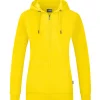Jako Damen Kapuzenjacke Organic gelb