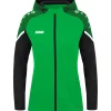 Jako Damen Kapuzenjacke Performance grün-schwarz