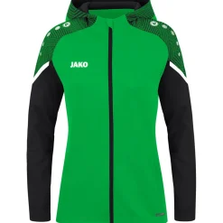 Jako Damen Kapuzenjacke Performance grün-schwarz