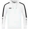 Jako Damen Kapuzensweat Power weiß
