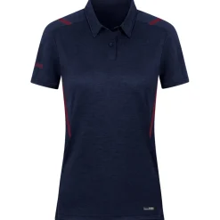 Jako Damen Polo Challenge blau-rot