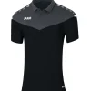 Jako Damen Polo Champ 2.0 schwarz-grau