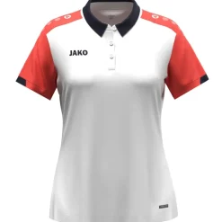 Jako Damen Polo Dynamic Damen weiß-coral-marine