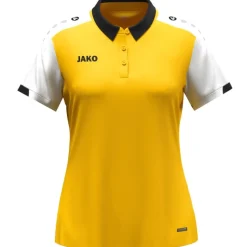 Jako Damen Polo Dynamic Damen gelb-weiß-schwarz