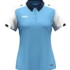 Jako Damen Polo Dynamic Damen skyblue-weiß-marine