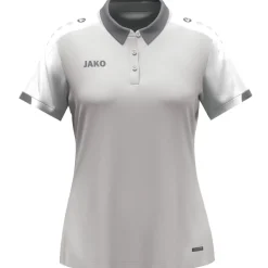Jako Damen Polo Dynamic Damen hellgrau-weiß-grau