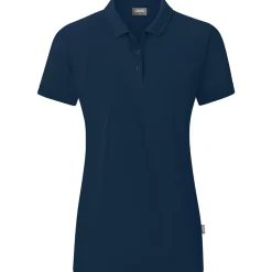 Jako Damen Polo Organic blau