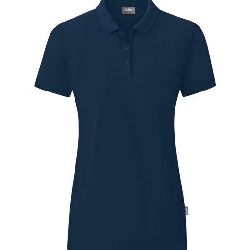 Jako Damen Polo Organic blau