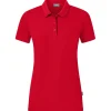 Jako Damen Polo Organic Stretch rot