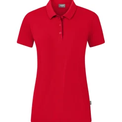 Jako Damen Polo Organic Stretch rot