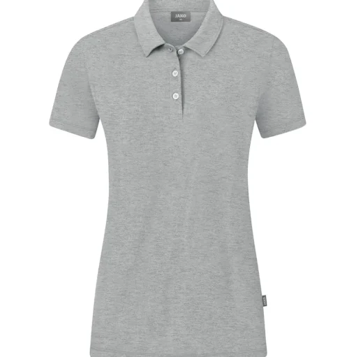 Jako Damen Polo Organic Stretch grau