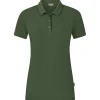 Jako Damen Polo Organic Stretch grün