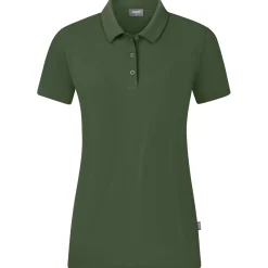 Jako Damen Polo Organic Stretch grün