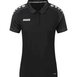 Jako Damen Polo Performance schwarz/anthra light