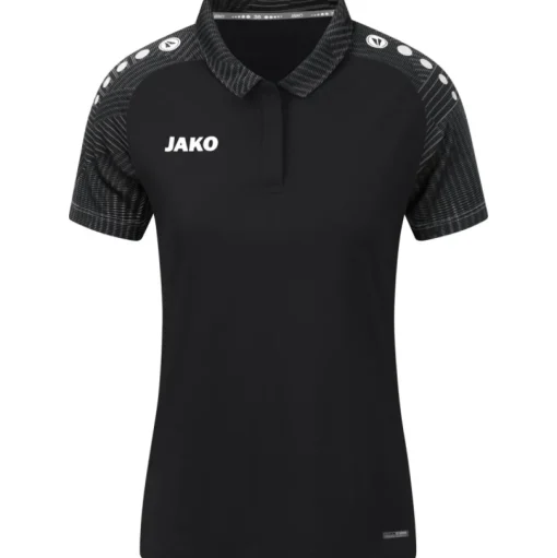 Jako Damen Polo Performance schwarz/anthra light