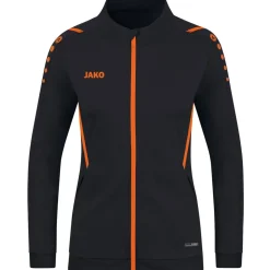 Jako Damen Polyesterjacke Challenge schwarz-orange