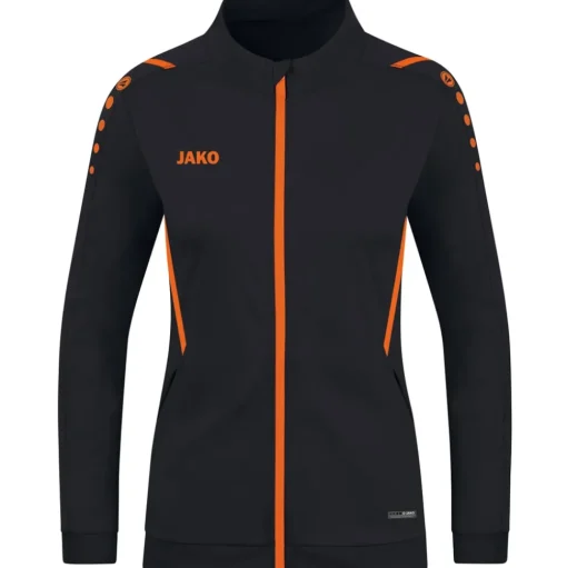 Jako Damen Polyesterjacke Challenge schwarz-orange