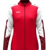 Jako Damen Polyesterjacke Dynamic Damen rot-weiß-dunkelrot