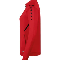 Jako Damen Polyesterjacke Challenge rot-schwarz