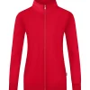 Jako Damen Sweatjacke Doubletex rot