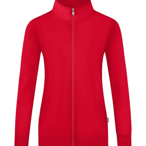 Jako Damen Sweatjacke Doubletex rot