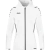 Jako Damen Trainingsjacke mit Kapuze Challenge weiß-grau