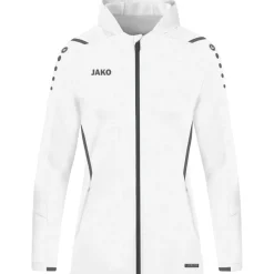 Jako Damen Trainingsjacke mit Kapuze Challenge weiß-grau
