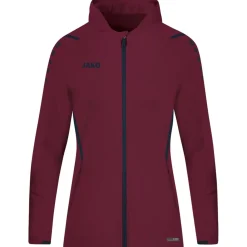 Jako Damen Trainingsjacke mit Kapuze Challenge rot-blau